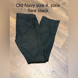 Black Flare Dress Pants old navy pixie  sz 4